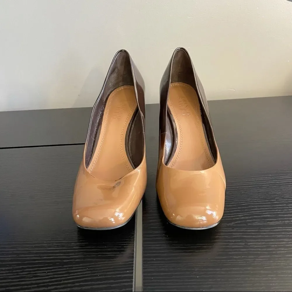 Franco Sarto Dublin Ombré Caramel to Rich Brown Leather Pump, 10 - Picture 14 of 14